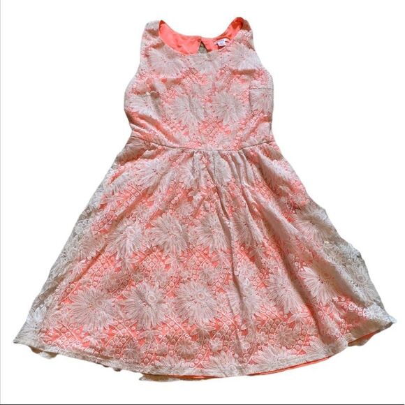 Xhiliration Neon And Lace Dress WITH POCKETS! - Picture 1 of 11